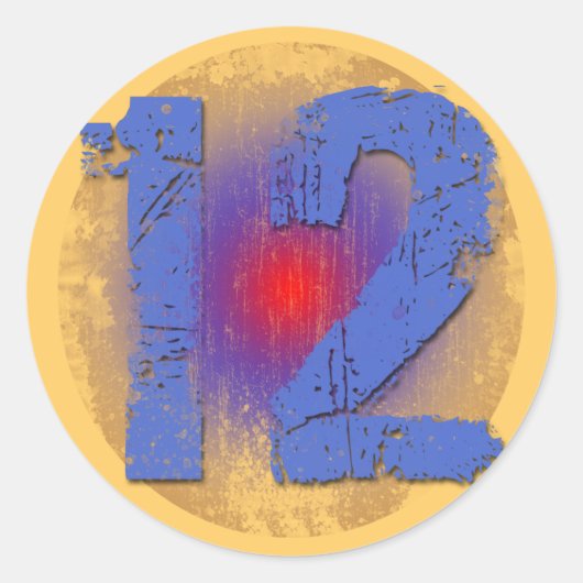 グランジスタイル番号12 ラウンドシール (正面)