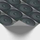 グランジスタイル、オーディオスピーカーの背景 ラッピングペーパー (角)