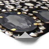 グランジスチームパンク芸術デコ黒銀ボヘミアン ポスター (角)