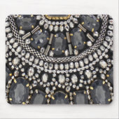 グランジスチームパンク芸術デコ黒銀ボヘミアン マウスパッド (正面)