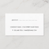 グランジストライプアポイントメントカード 予約カード (裏面)