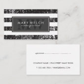 グランジストライプアポイントメントカード 予約カード (正面/裏面)