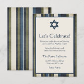 グランジストライプ バー・ミッツヴァ・レセプション 招待状 (正面/裏面)