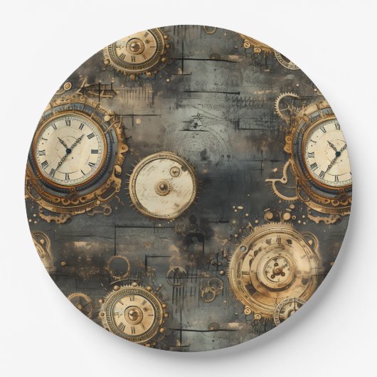 グランジス素朴テームパンク時計(8) ペーパープレート (正面)