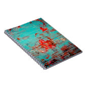 グランジターコイズの背景染み、汚れ ノートブック (右側)