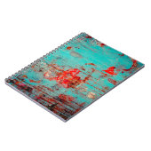 グランジターコイズの背景染み、汚れ ノートブック (左側)