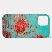 グランジターコイズの背景染み、汚れ Case-Mate iPhoneケース (裏面 (横))