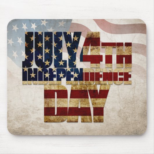 グランジデザイン アメリカ独立記念日 7月4日 マウスパッド (正面)