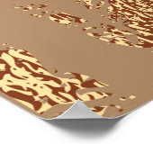 グランジデザイン。銅光沢バックグラウンド。メタリック ポスター (角)