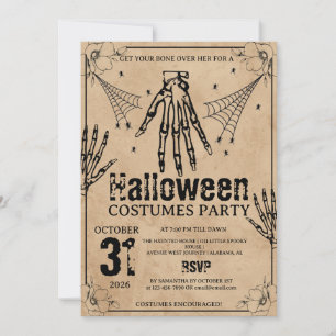 グランジドクロの手 ハロウィンコスチューム パーティー 招待状