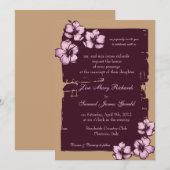 グランジハイビスカス – ウェディングパーティー招待状 招待状 (正面/裏面)