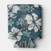 グランジハイビスカス、熱帯フローラ壁紙。 缶クーラー (裏面)