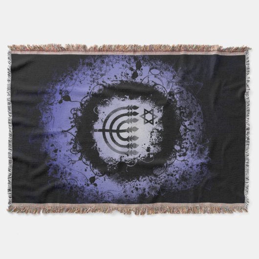 グランジハヌカー(ユダヤ教の祭り)(ユダヤ教)メノラー スローブランケット (正面)
