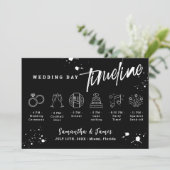 グランジハロウィン結婚のタイムラインウェルカムカード 招待状 (スタンド正面)