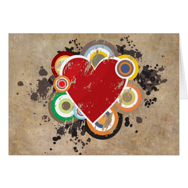 グランジハート付きリングや輪 (正面横)