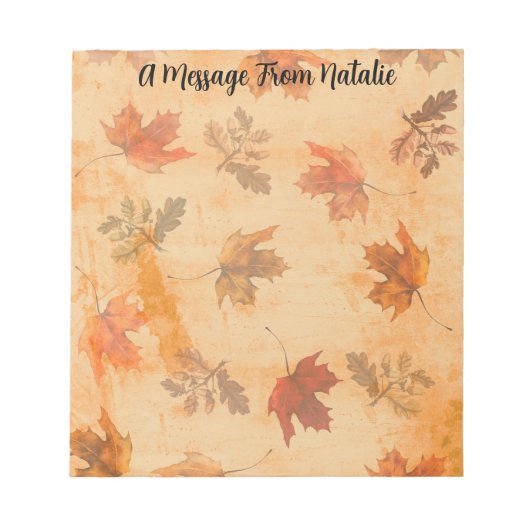 グランジバックの紅葉 ノートパッド (正面)
