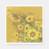 グランジヒマワリはっきりしたア素朴ーフローラ スタンダードランチョンナプキン (正面)