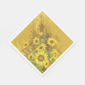 グランジヒマワリはっきりしたア素朴ーフローラ スタンダードランチョンナプキン (角)