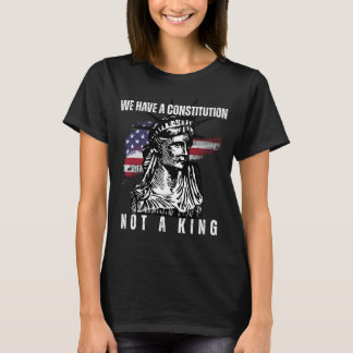 グランジフラッグアートの自由の女神胸像 Tシャツ