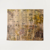 グランジフローラ音楽ヴィンテージ植物壁 タペストリー (正面(横))