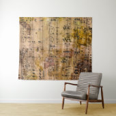 グランジフローラ音楽ヴィンテージ植物壁 タペストリー (インサイチュ(横))