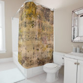 グランジフローラ音楽ヴィンテージ植物学 シャワーカーテン (インサイチュ)