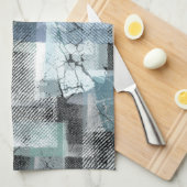 グランジプリント。 キッチンタオル (四つ折り)