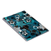 グランジポップな星柄、子供向けの遊び心あふれるデザイン。 ノートブック (右側)