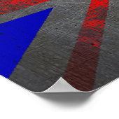 グランジポップ・アートの統一された国の国旗のポスター ポスター (角)