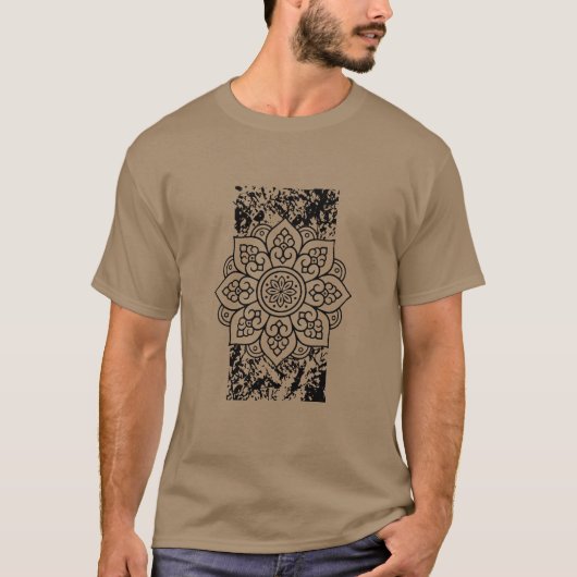 グランジマンダラ グレーTシャツ Tシャツ (正面)