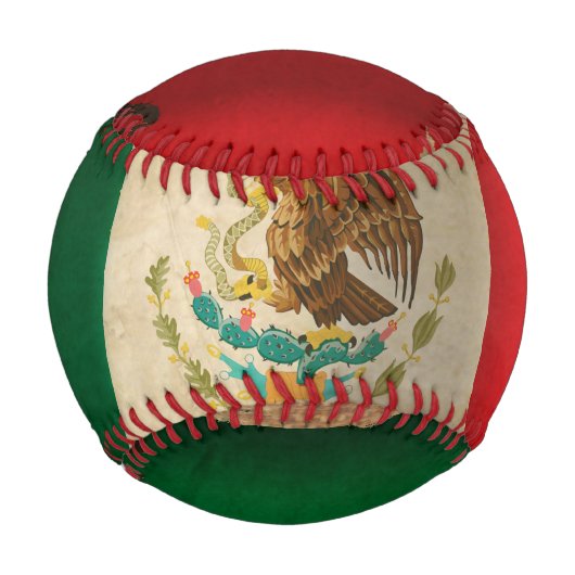 グランジメキシコ国旗 野球ボール (正面)