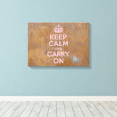 グランジメタル保プレートコムインピンク キャンバスプリント (インサイチュ (ウッドフロア))