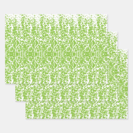 グランジライムグリーンテクスチャ ラッピングペーパーシート (セット)