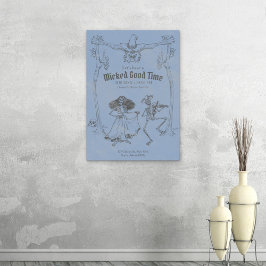 グランジレトロブラックハローウィンパーティ ポスター