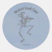 グランジレトロブラックハローウィンパーティ ラウンドシール (正面)