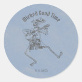 グランジレトロブラックハローウィンパーティ ラウンドシール (正面)