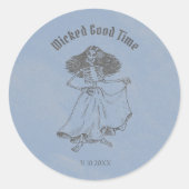 グランジレトロブラックハローウィンパーティ ラウンドシール (正面)