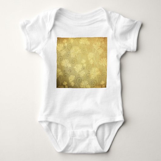 グランジヴィンテージの花柄。 ベビーボディスーツ (正面)