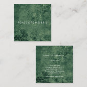 グランジヴィンテージフローラ美しい スクエア名刺 (正面/裏面)