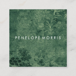 グランジヴィンテージフローラ美しい スクエア名刺