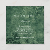 グランジヴィンテージフローラ美しい スクエア名刺 (裏面)