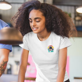 グランジヴィンテージプ動揺してグ写真犬ママ Tシャツ