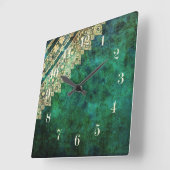 グランジヴィンテージレースのレトロ装飾デザイン スクエア壁時計 (傾斜)