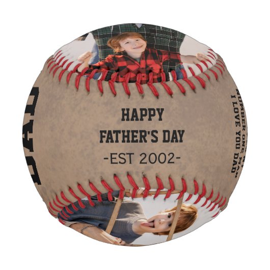 グランジヴィンテージ写真お父さんの日 野球ボール (正面)