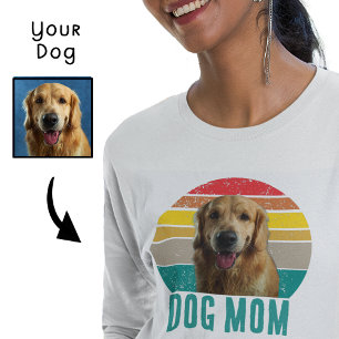 グランジヴィンテージ加工 愛犬の写真入りTシャツ 愛犬家ママ スウェットシャツ