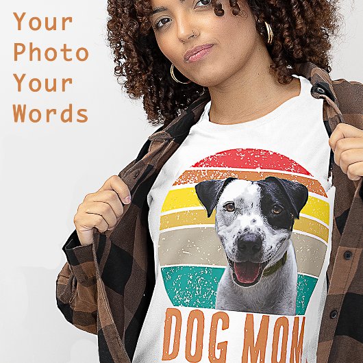 グランジヴィンテージ動揺してテリア写真犬ママ スウェットシャツ