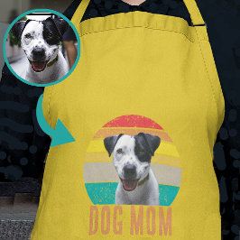 グランジヴィンテージ動揺してテリア写真犬ママ ロングエプロン