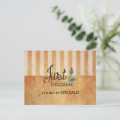 グランジヴィンテージ線ストライプ付 |理由 ポストカード (スタンド正面)