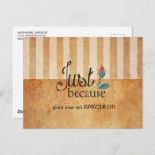 グランジヴィンテージ線ストライプ付 |理由 ポストカード (正面/裏面)