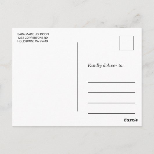 グランジヴィンテージ線ストライプ付 |理由 ポストカード (裏面)